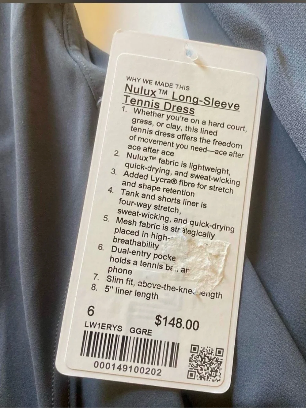 Lululemon Nulux tennis dress NWT